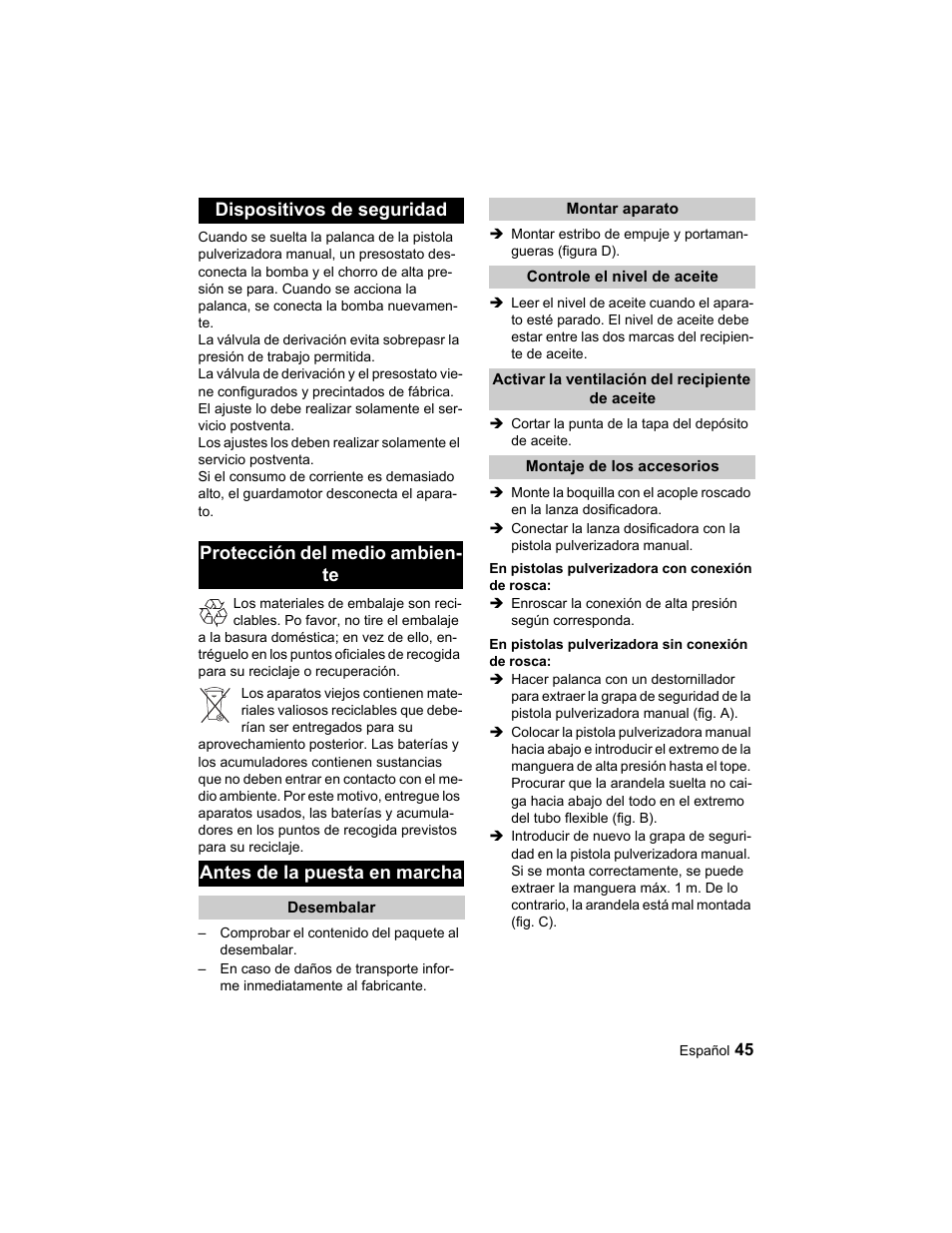 Karcher HD 10-25-4 Cage Plus User Manual | Page 45 / 224