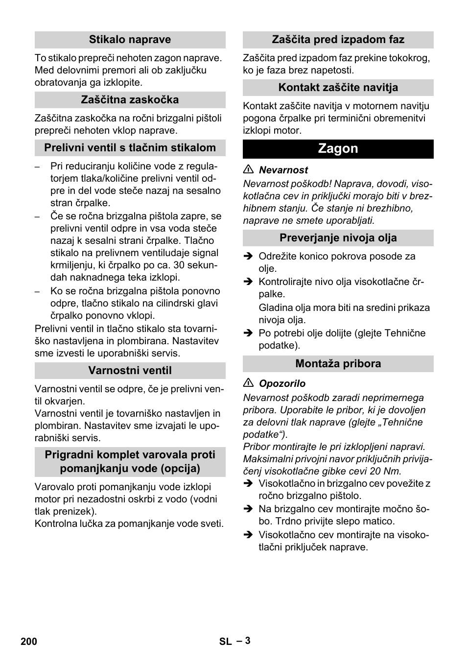 Zagon | Karcher HD 13-35-4 User Manual | Page 200 / 344