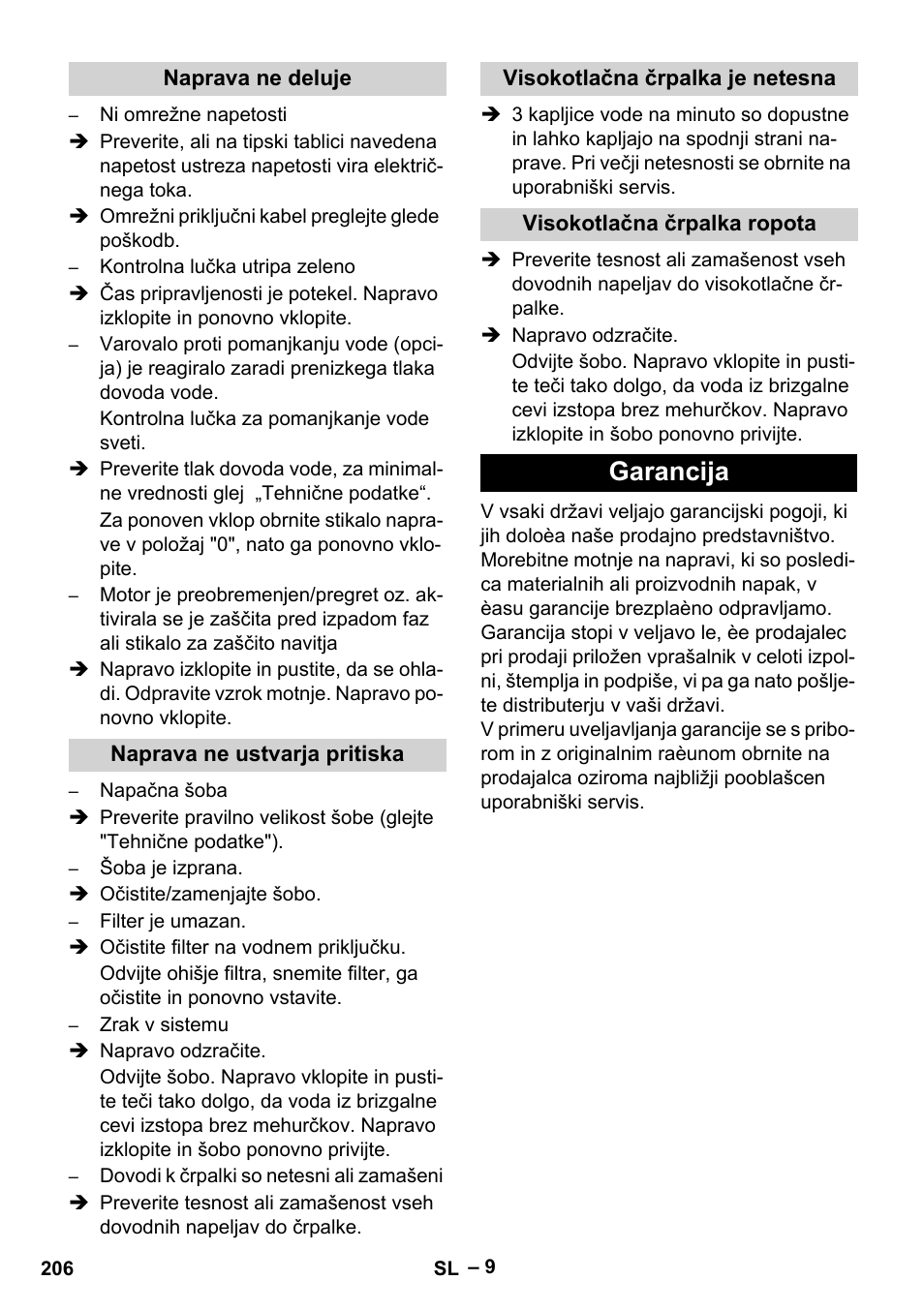 Garancija | Karcher HD 13-35-4 User Manual | Page 206 / 344