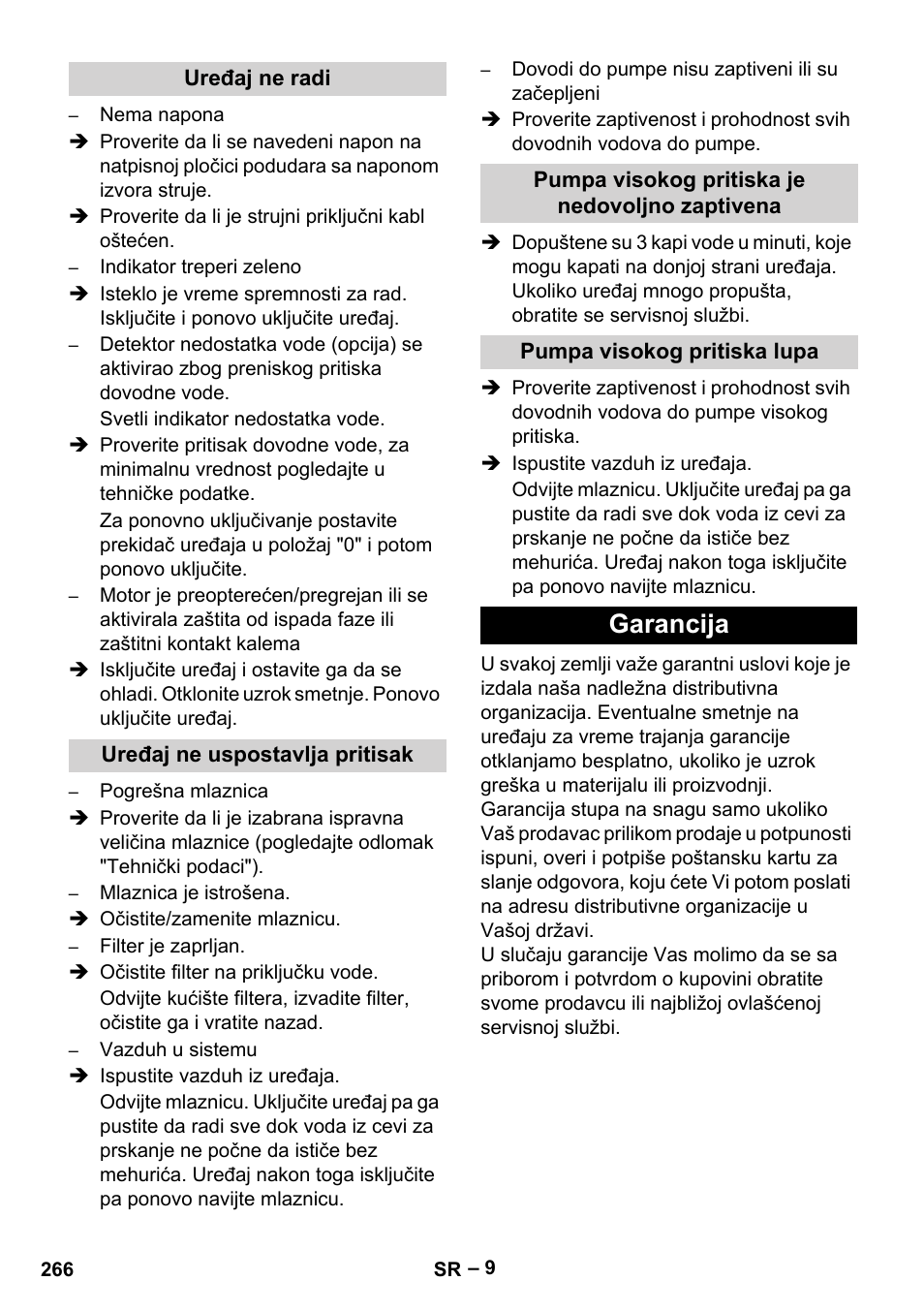 Garancija | Karcher HD 13-35-4 User Manual | Page 266 / 344