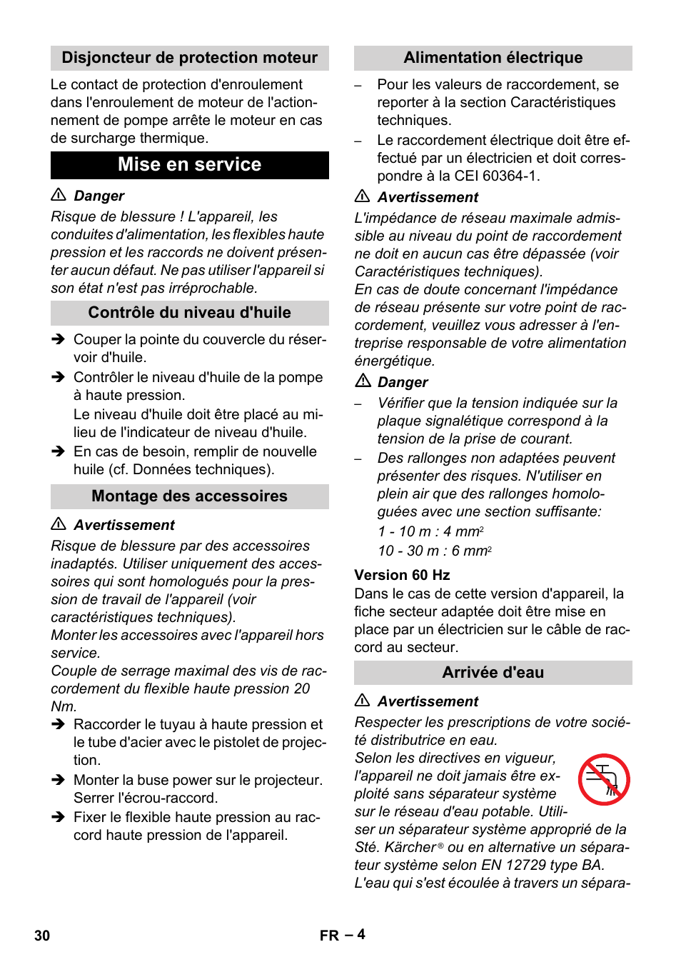 Mise en service | Karcher HD 13-35-4 User Manual | Page 30 / 344