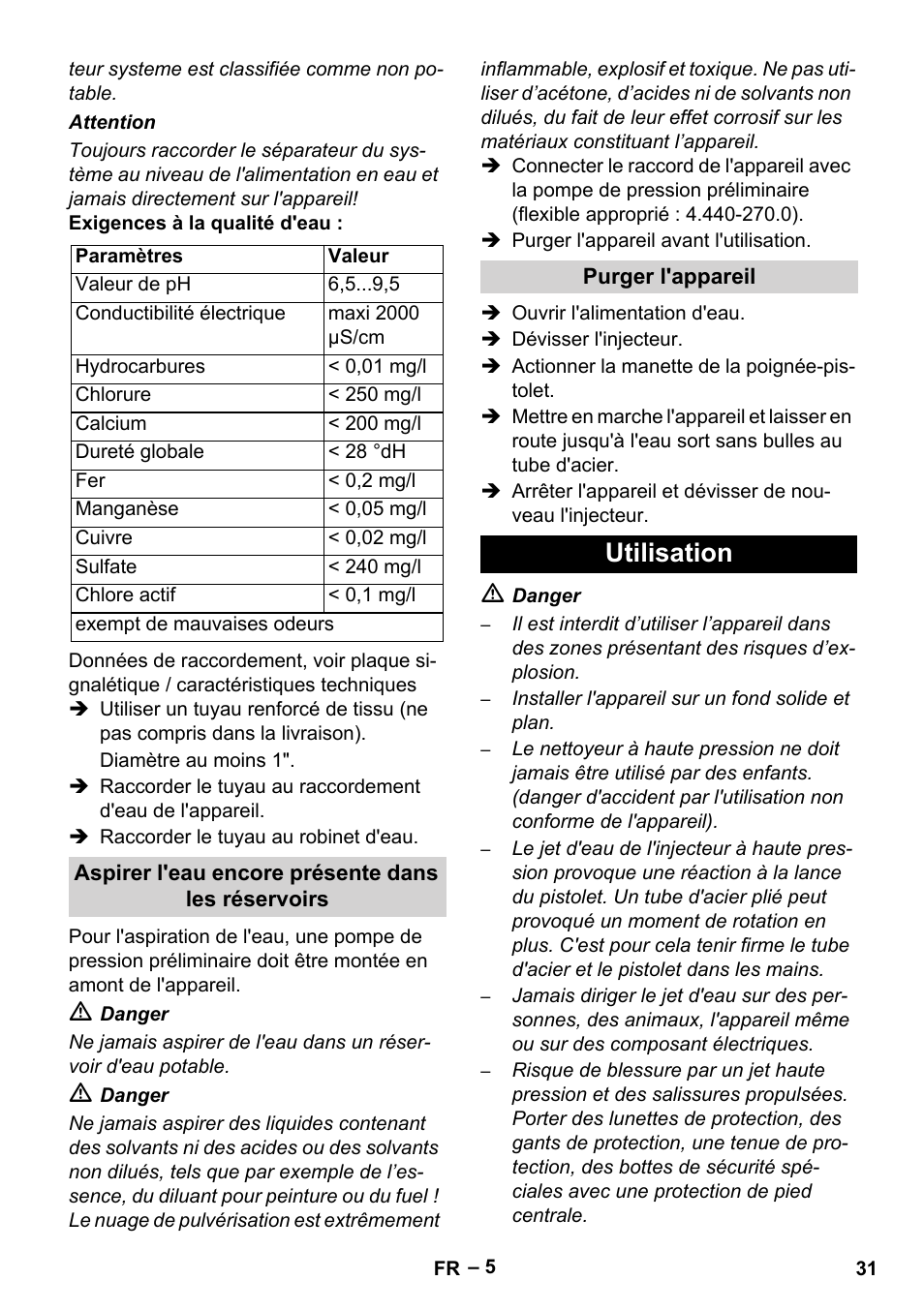 Utilisation | Karcher HD 13-35-4 User Manual | Page 31 / 344