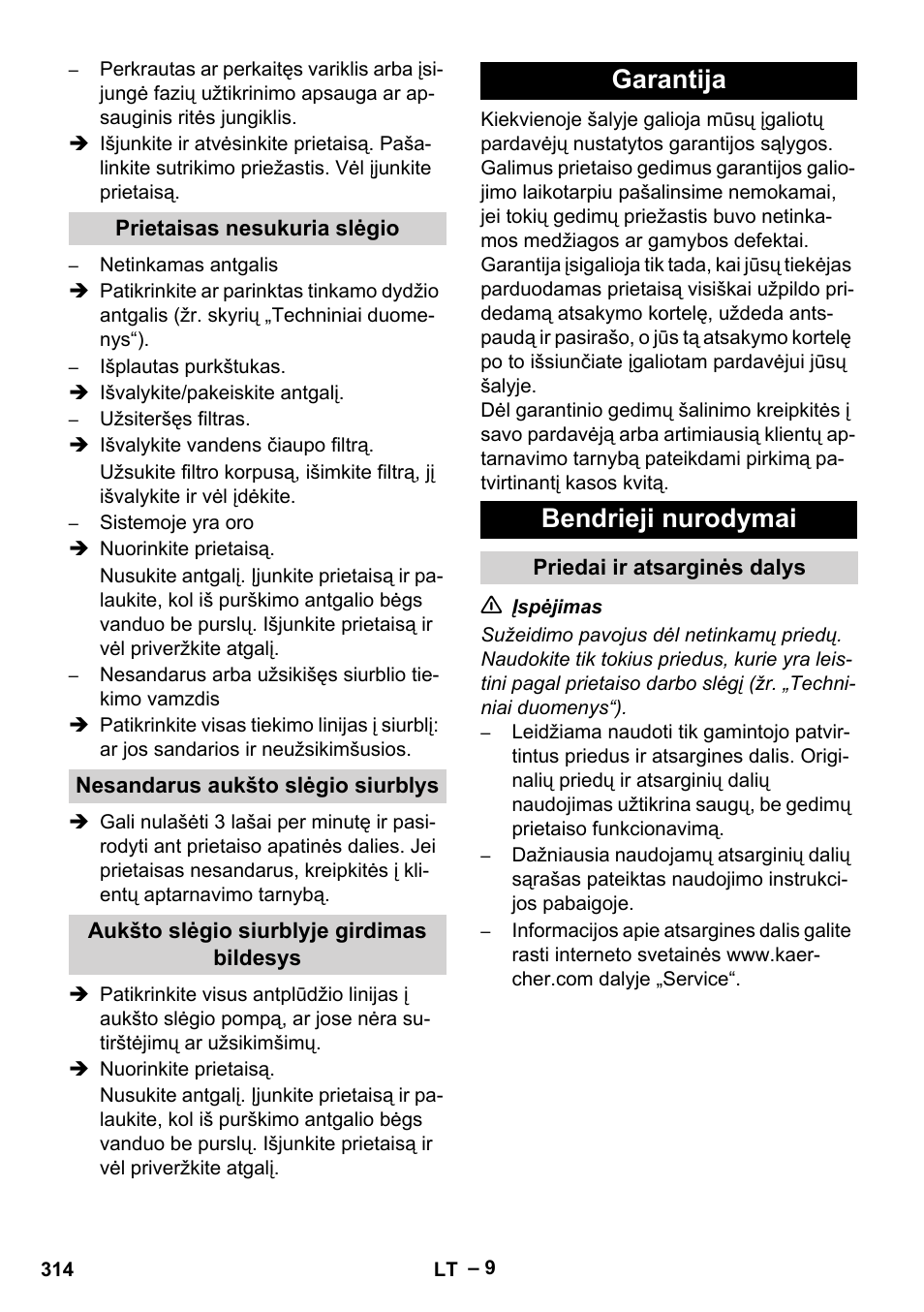 Garantija bendrieji nurodymai | Karcher HD 13-35-4 User Manual | Page 314 / 344