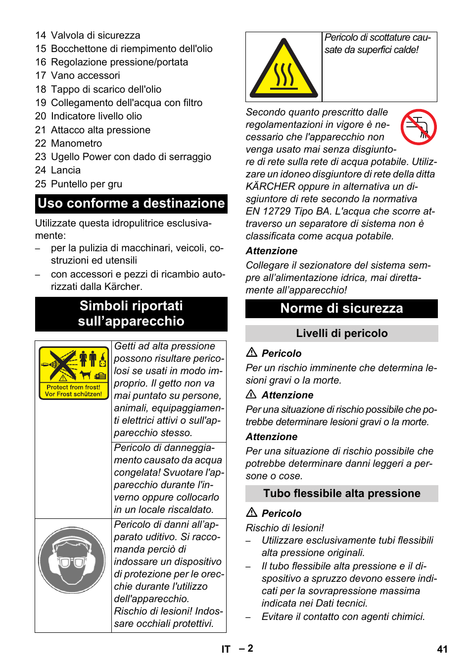 Norme di sicurezza | Karcher HD 13-35-4 User Manual | Page 41 / 344