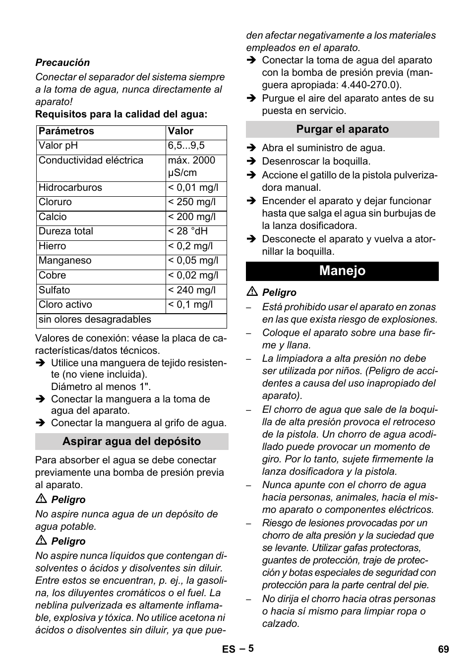 Manejo | Karcher HD 13-35-4 User Manual | Page 69 / 344