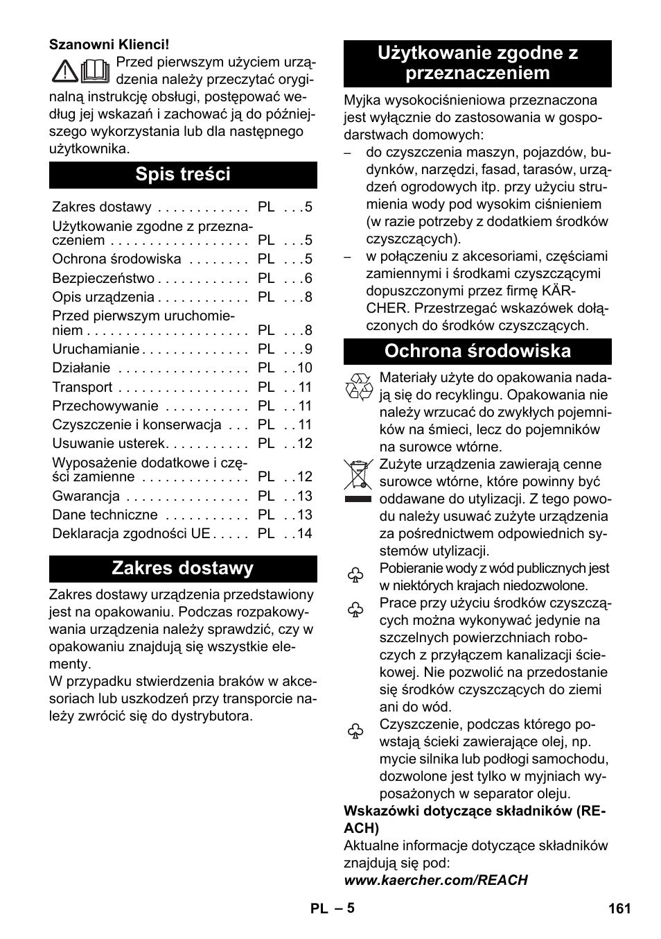 Karcher K 4 Basic User Manual | Page 161 / 254