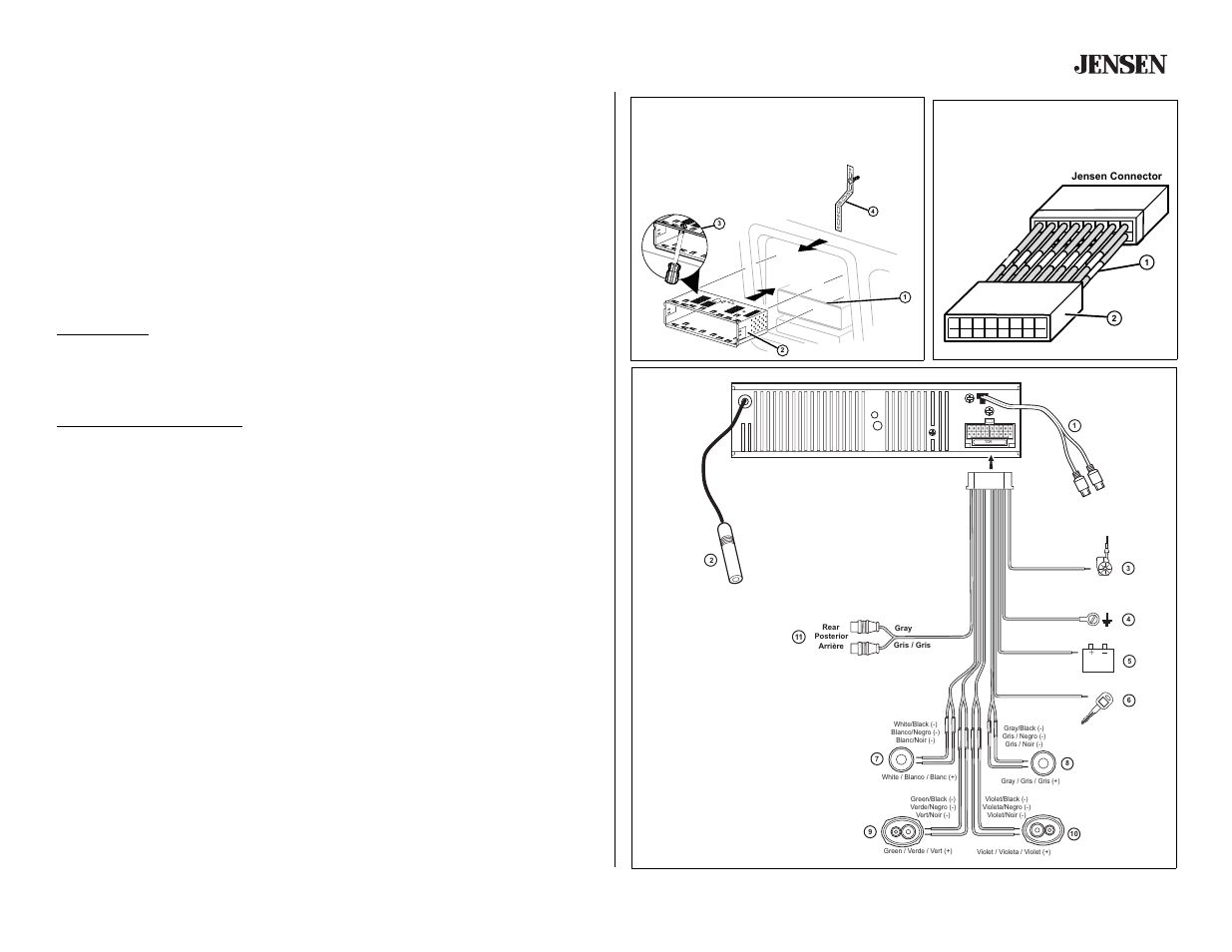 Mp5720, Preparation (continued), Wiring | Audiovox Jensen MP5720 User Manual | Page 3 / 17