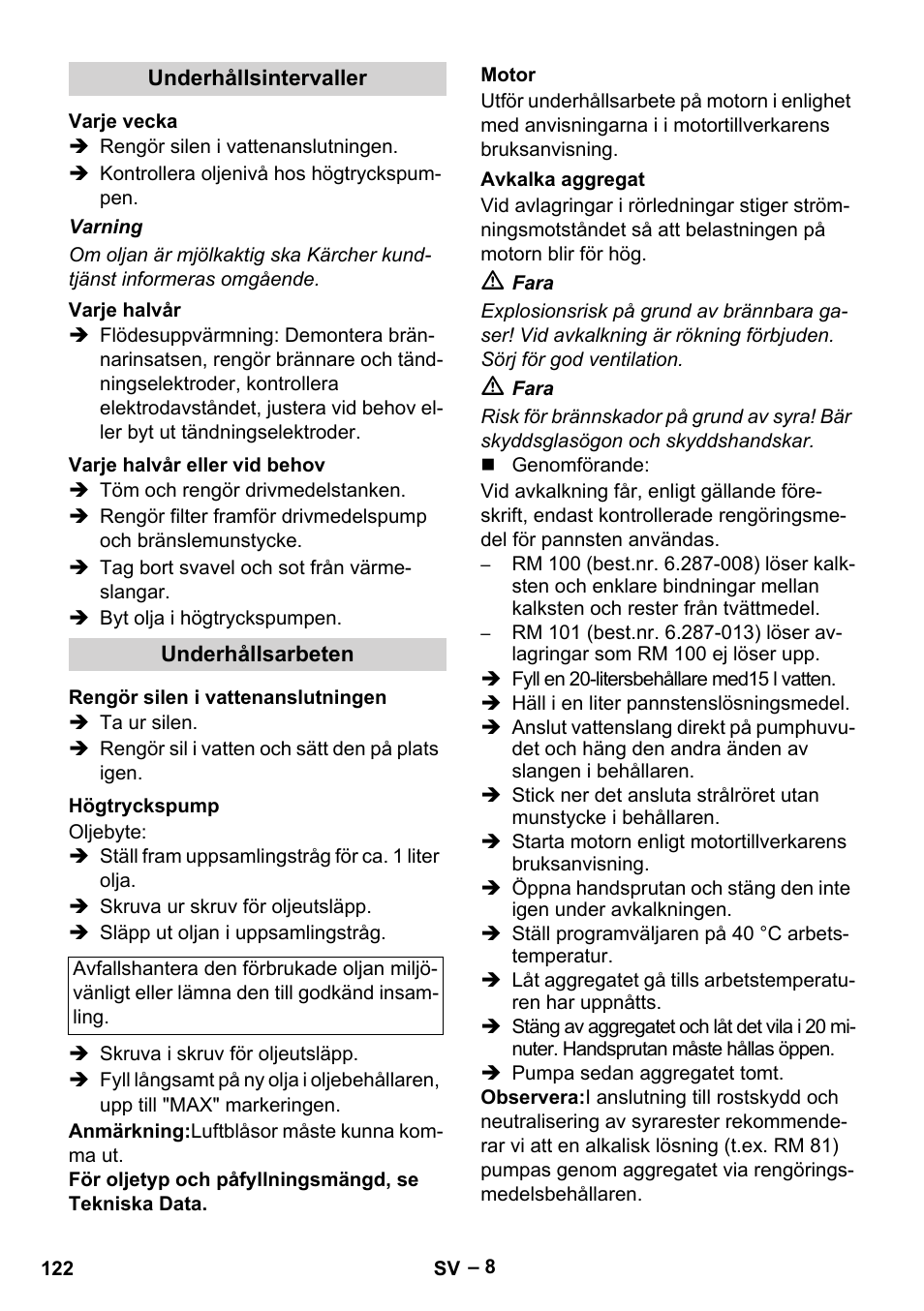 Karcher HDS 801 B User Manual | Page 122 / 340
