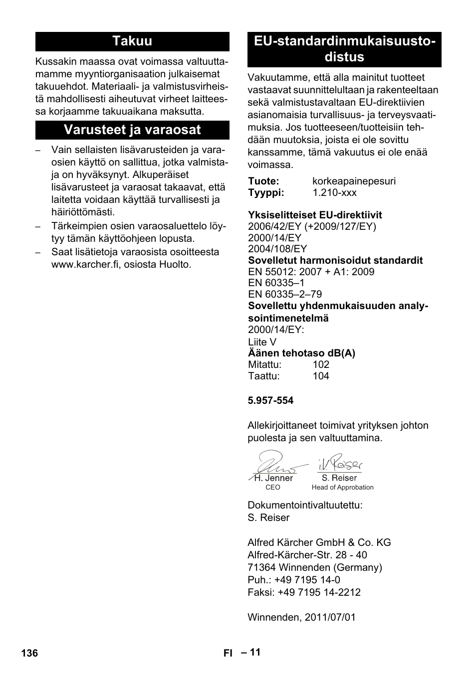 Karcher HDS 801 B User Manual | Page 136 / 340