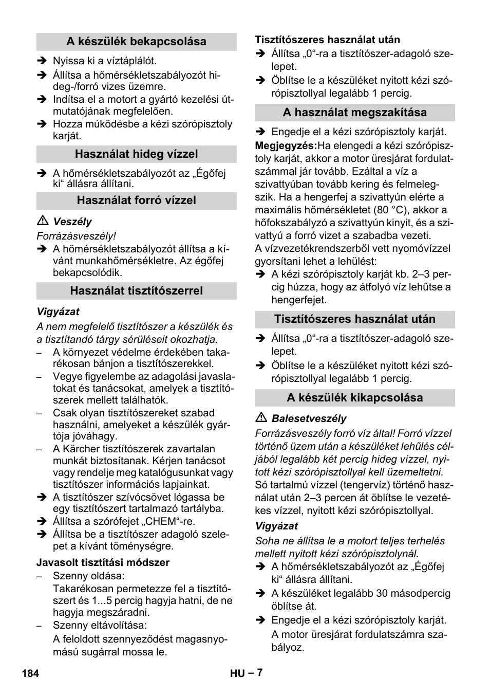 Karcher HDS 801 B User Manual | Page 184 / 340