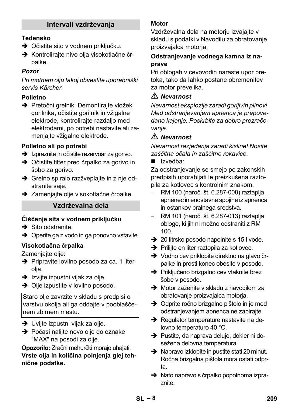 Karcher HDS 801 B User Manual | Page 209 / 340