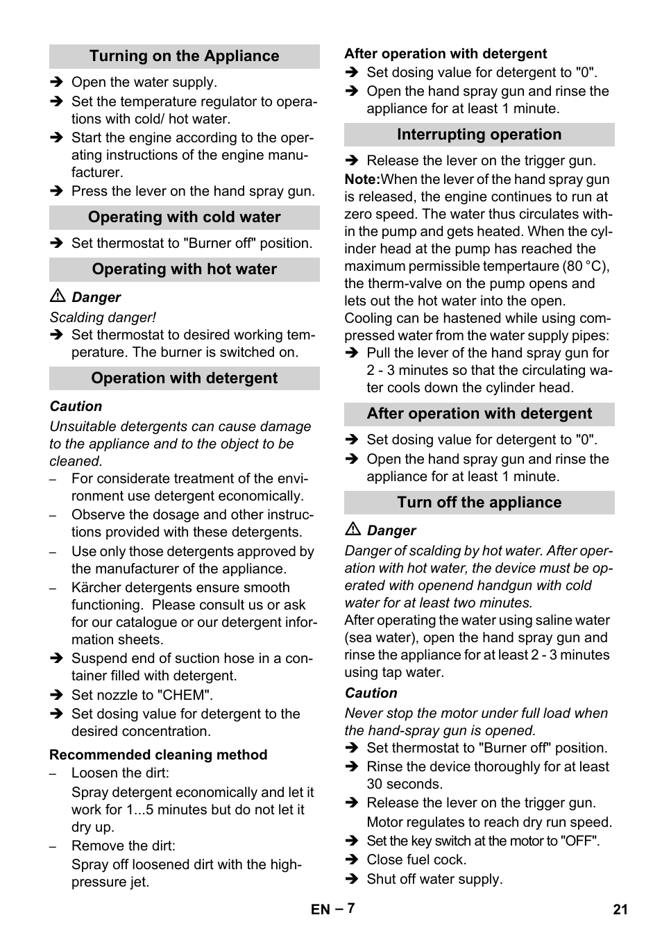 Karcher HDS 801 B User Manual | Page 21 / 340