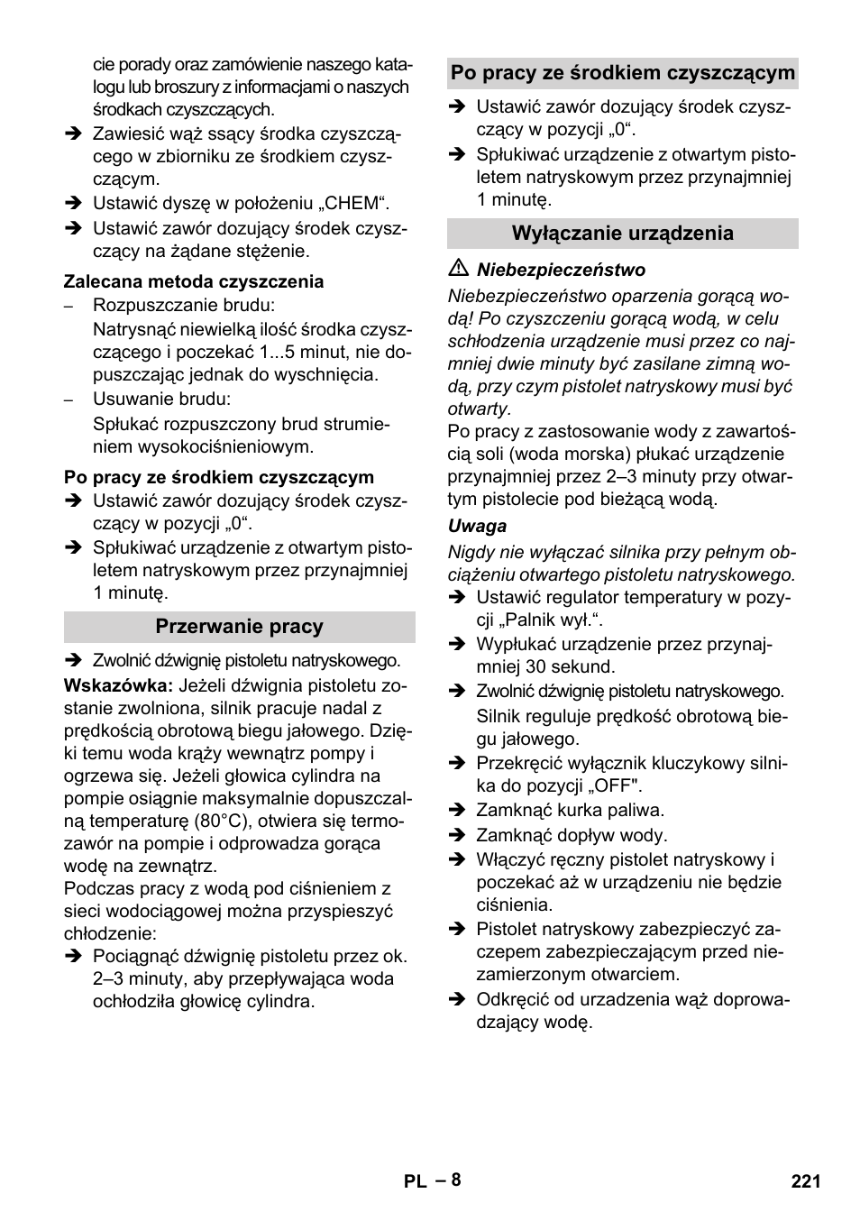 Karcher HDS 801 B User Manual | Page 221 / 340