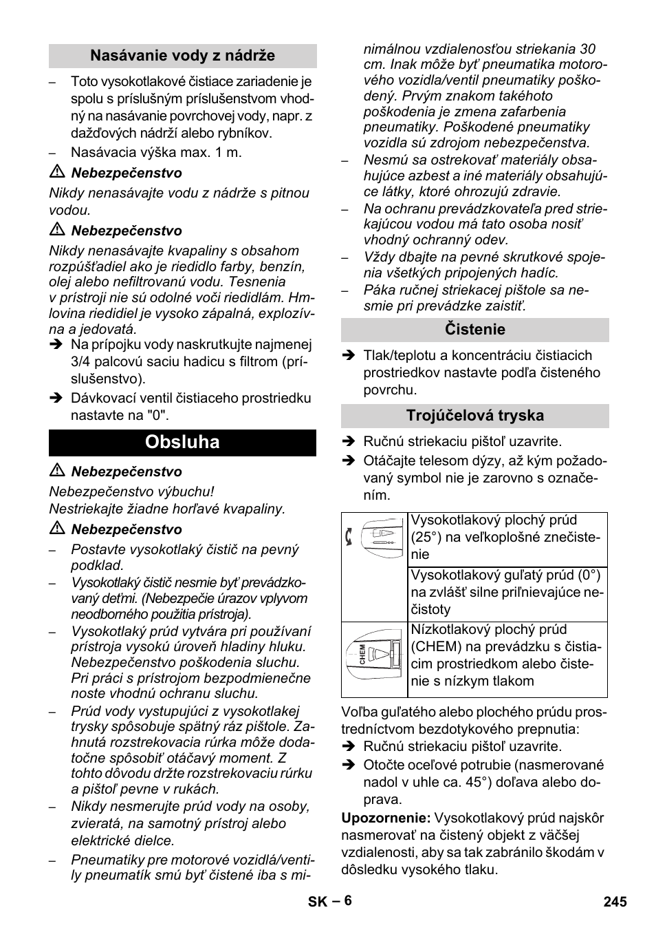 Obsluha | Karcher HDS 801 B User Manual | Page 245 / 340