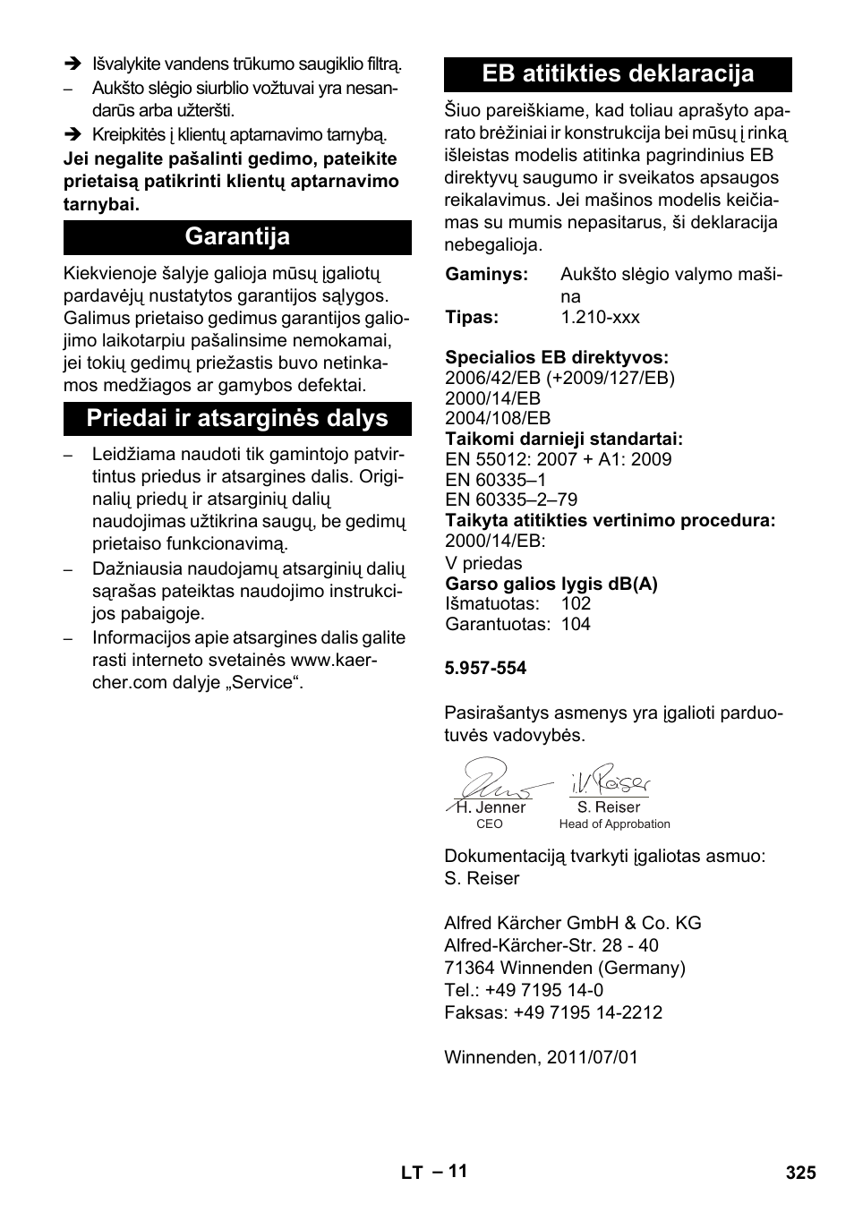 Karcher HDS 801 B User Manual | Page 325 / 340