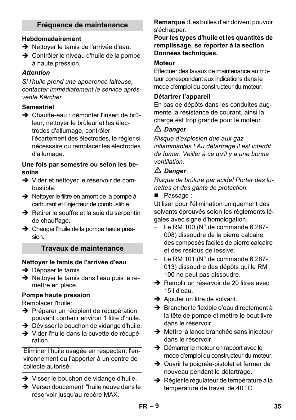 Karcher HDS 801 B User Manual | Page 35 / 340