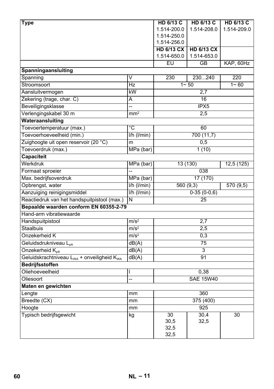 Karcher HD 6-13 C User Manual | Page 60 / 332