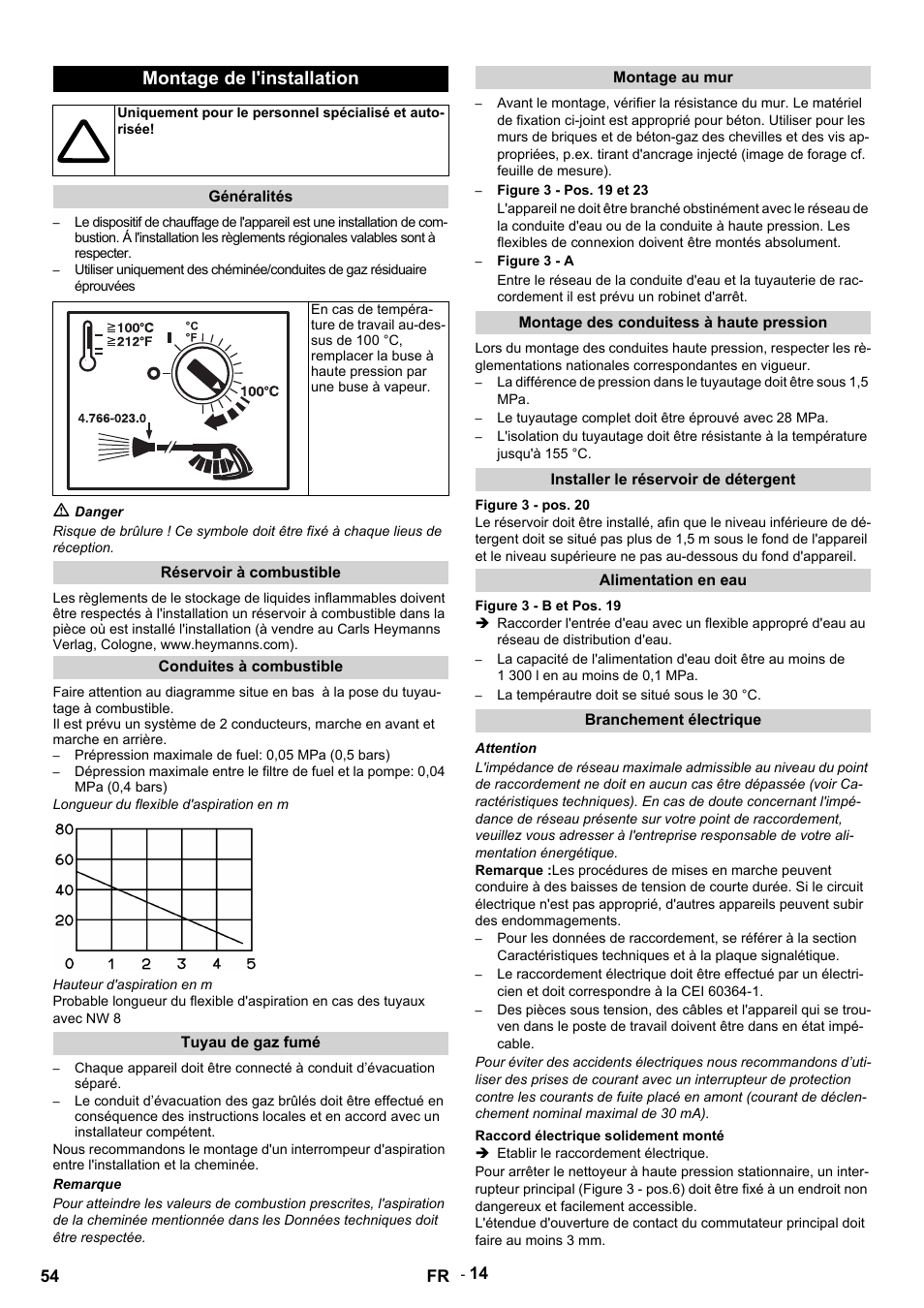 Montage de l'installation | Karcher HDS 9-14-4 ST Eco User Manual | Page 54 / 444