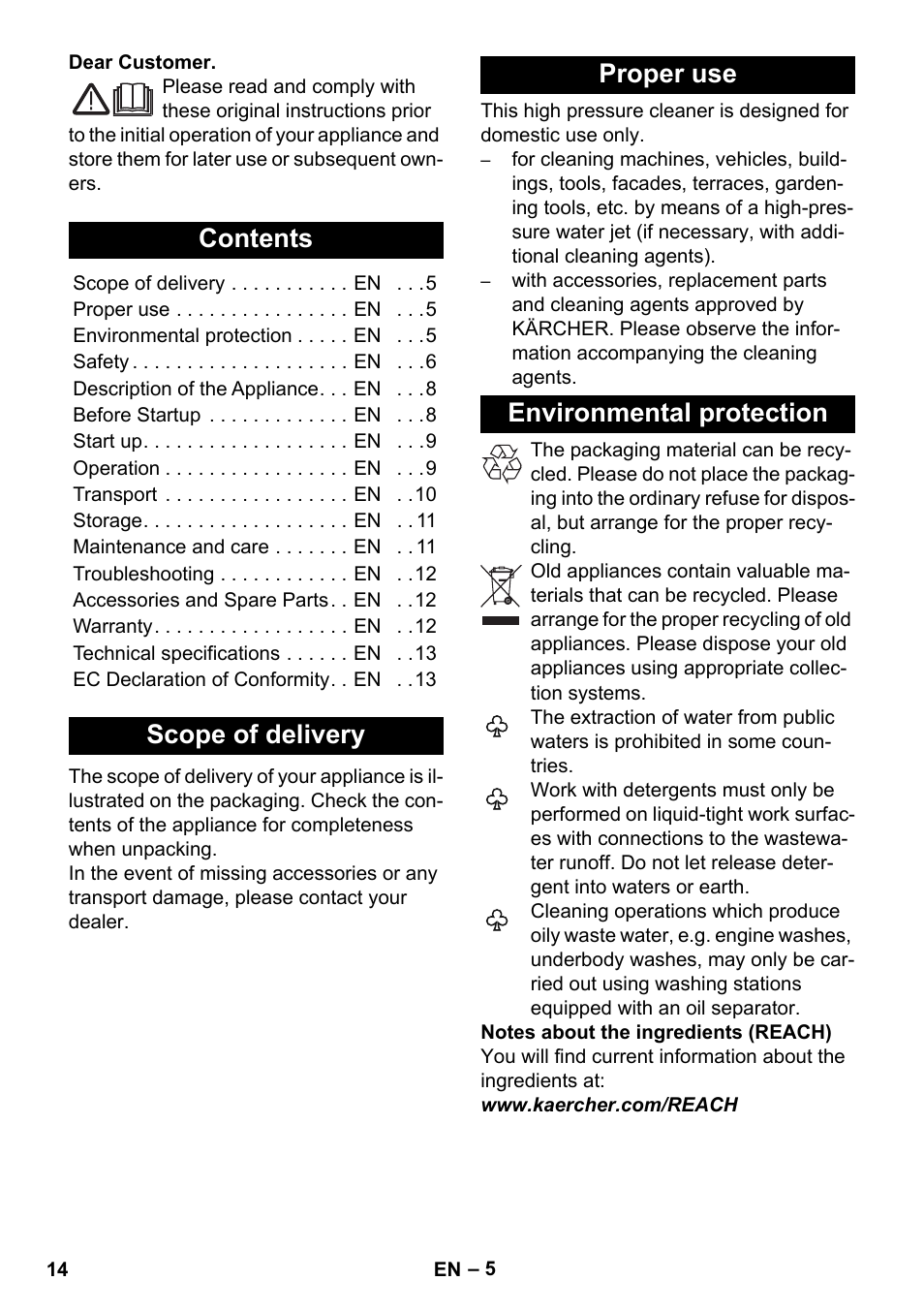 Karcher K 7 Compact User Manual | Page 14 / 278