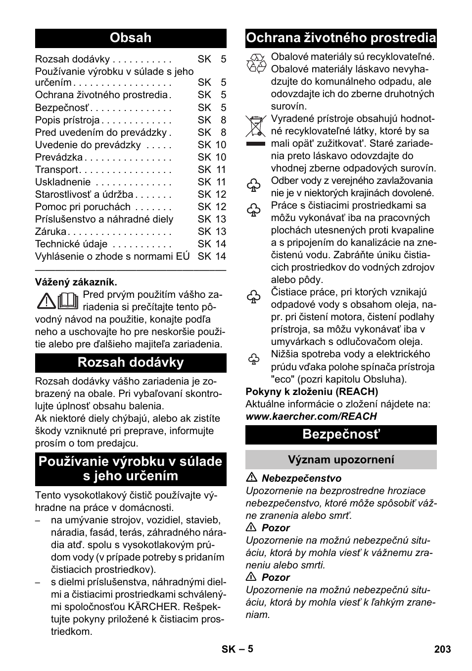 Karcher K 4 Premium eco!ogic Home User Manual | Page 203 / 286