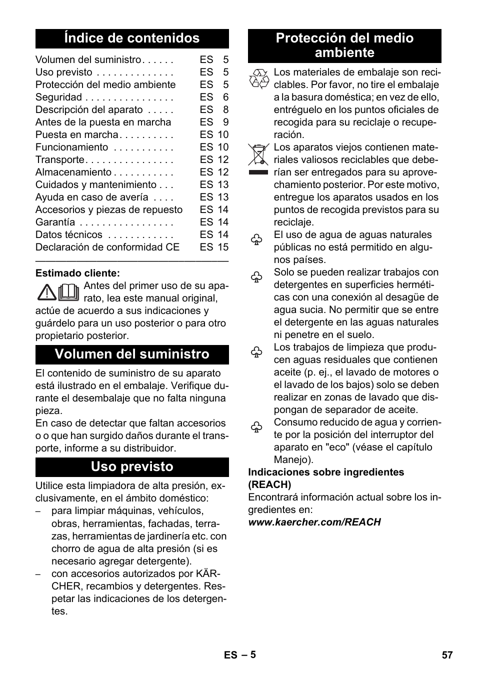 Karcher K 4 Premium eco!ogic Home User Manual | Page 57 / 286