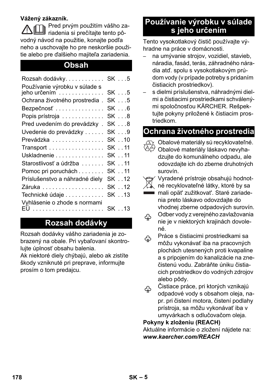 Karcher K 5 Basic User Manual | Page 178 / 254