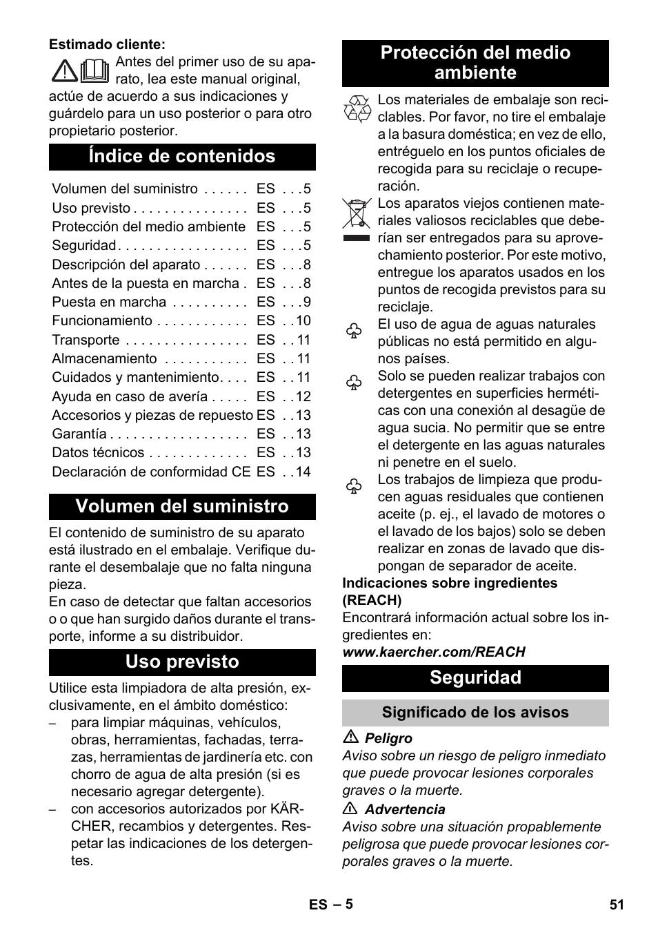 Karcher K 5 Basic User Manual | Page 51 / 254