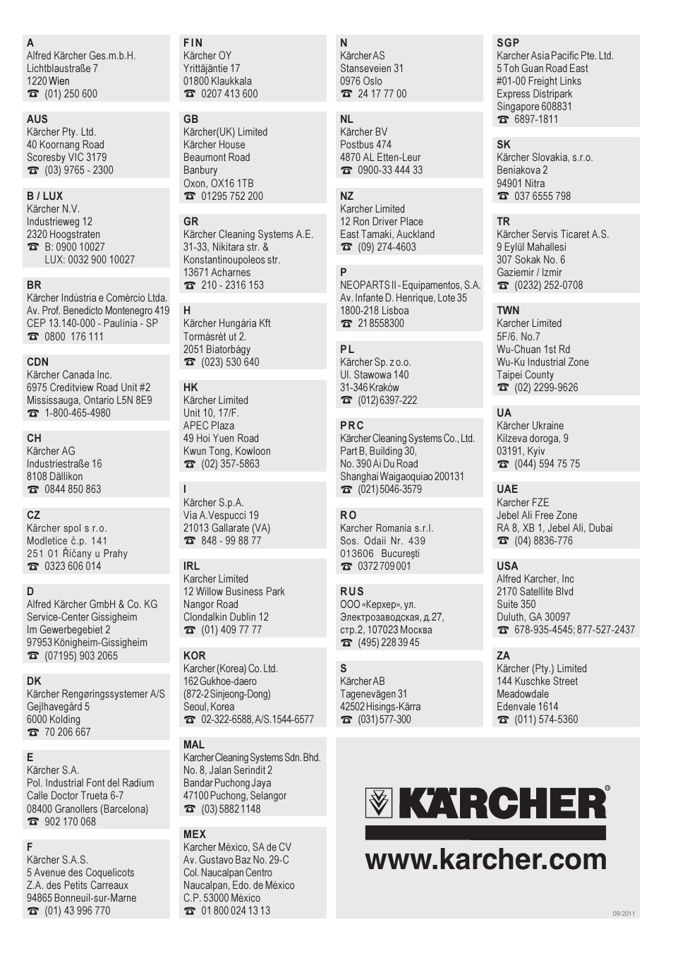Karcher WD 7-800 eco!ogic User Manual | Page 154 / 154