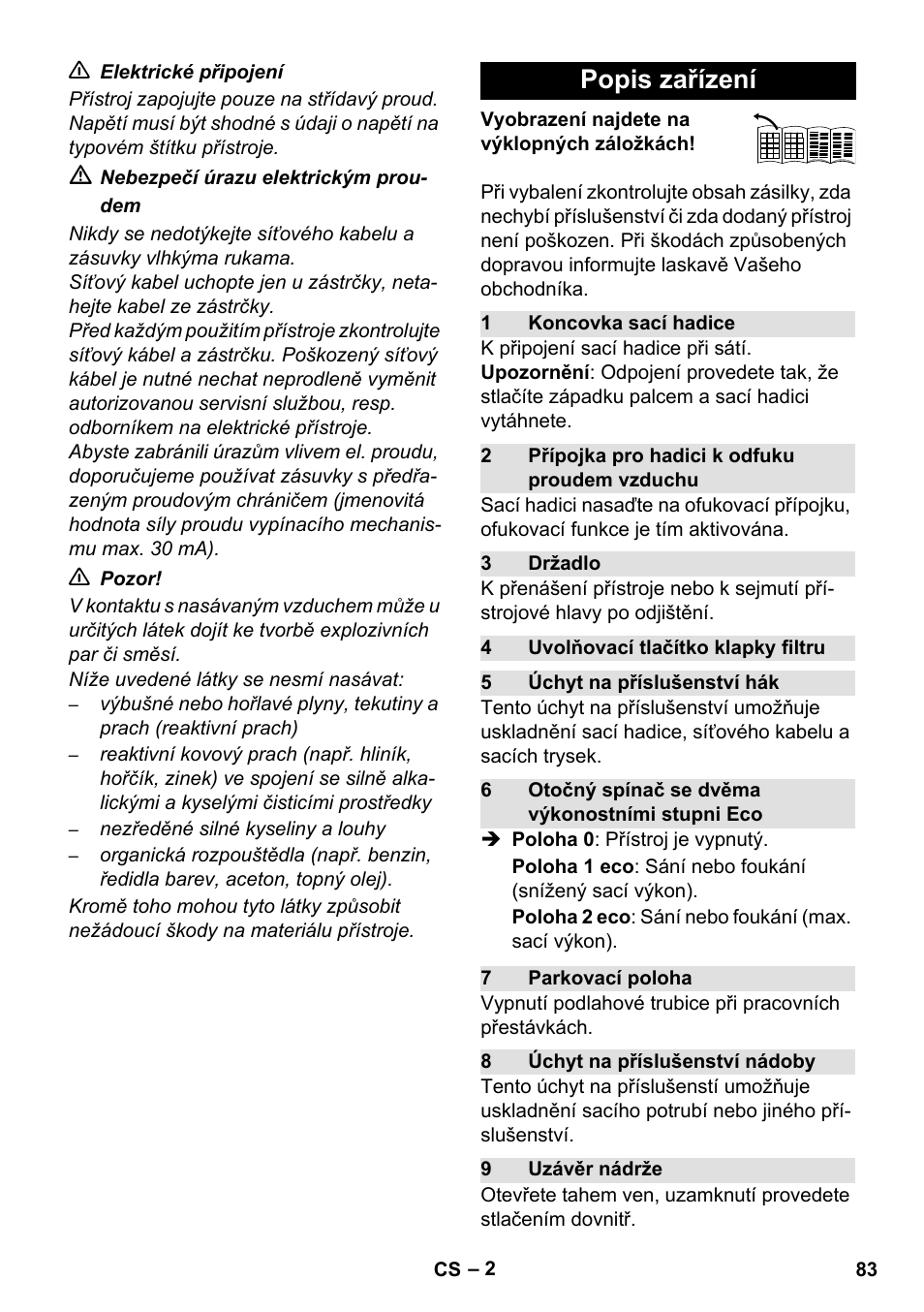 Popis zařízení | Karcher WD 7-800 eco!ogic User Manual | Page 83 / 154