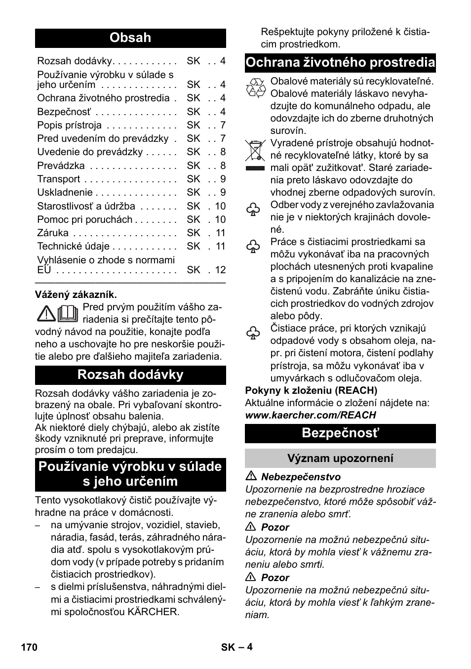 Karcher K 2 Car User Manual | Page 170 / 252