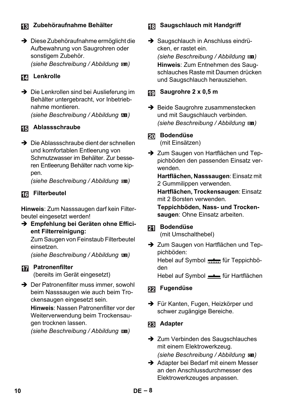 Karcher WD 5-500 M User Manual | Page 10 / 212