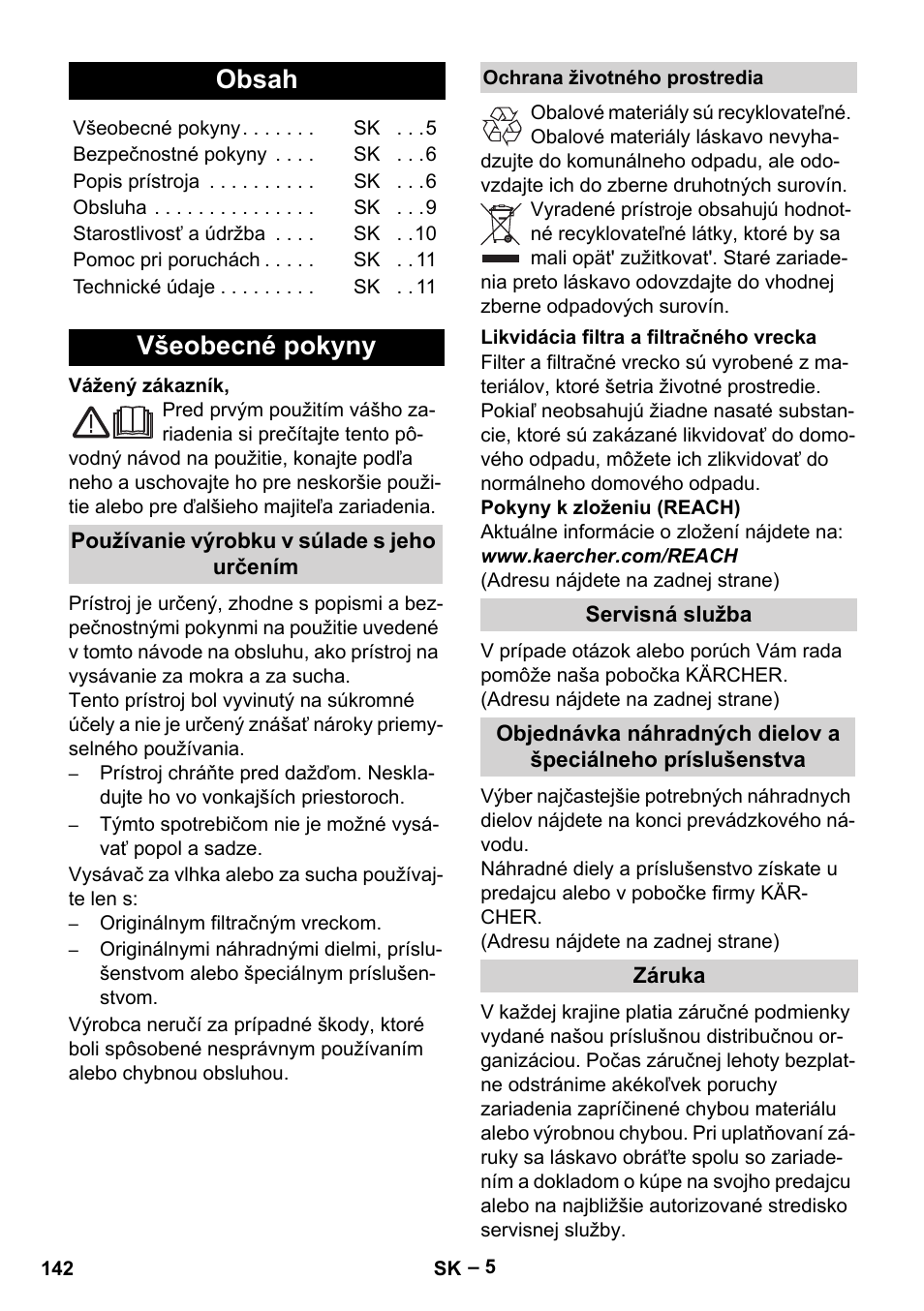 Karcher WD 5-500 M User Manual | Page 142 / 212