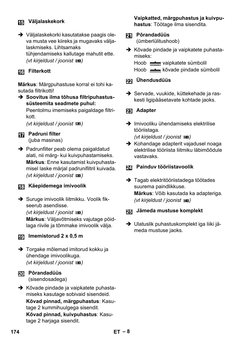 Karcher WD 5-500 M User Manual | Page 174 / 212