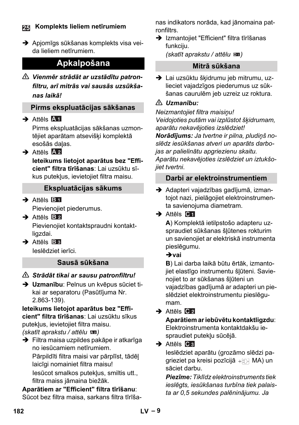 Apkalpošana | Karcher WD 5-500 M User Manual | Page 182 / 212