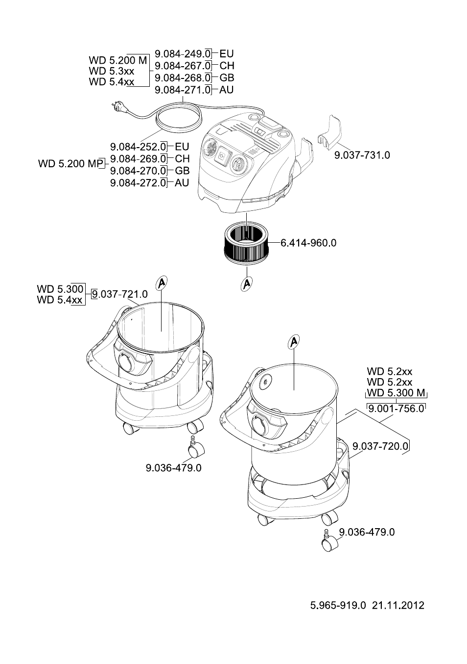 Karcher WD 5-500 M User Manual | Page 209 / 212