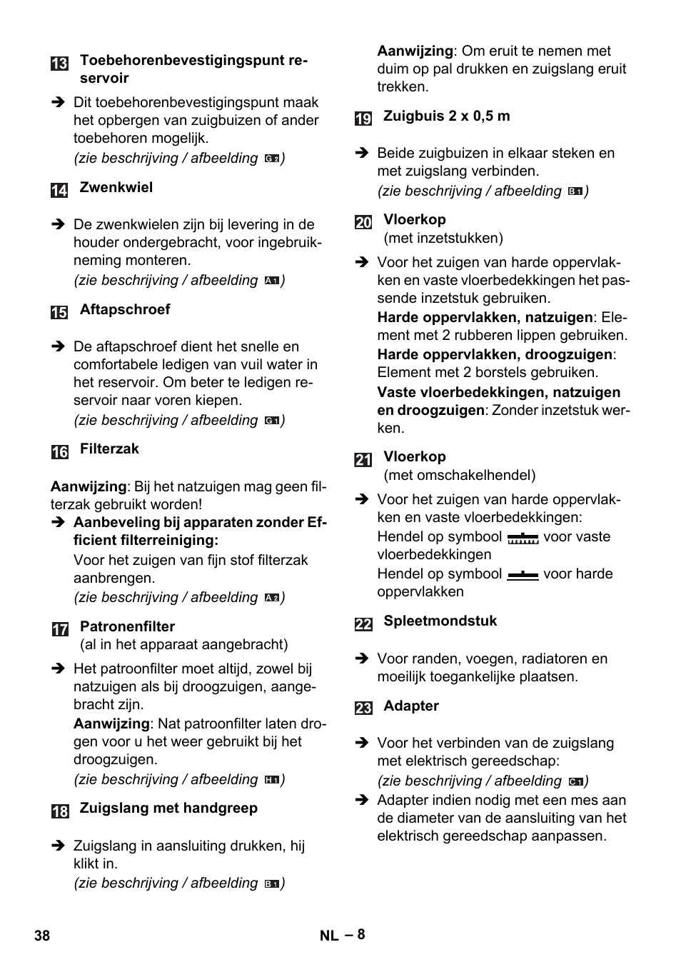 Karcher WD 5-500 M User Manual | Page 38 / 212