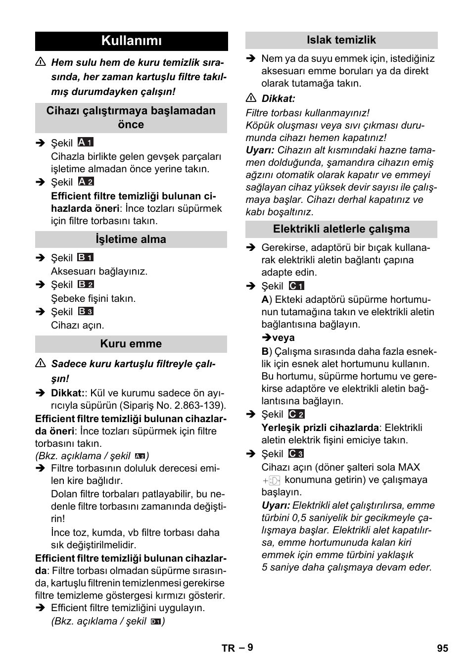 Kullanımı | Karcher WD 5-500 M User Manual | Page 95 / 212