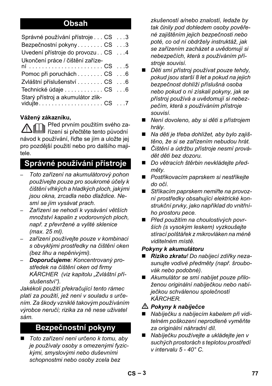 Karcher WV 75 plus User Manual | Page 77 / 144