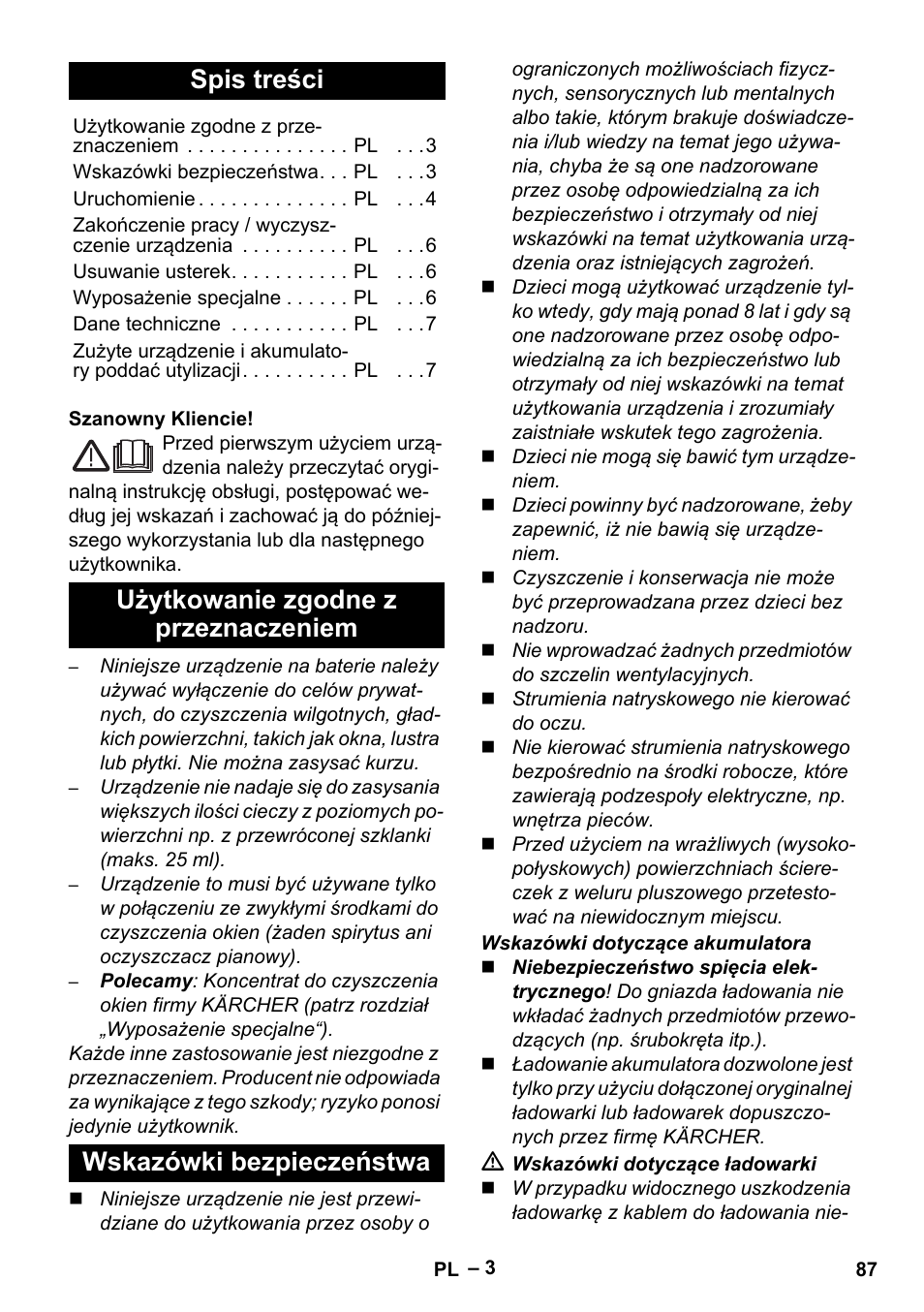 Karcher WV 75 plus User Manual | Page 87 / 144