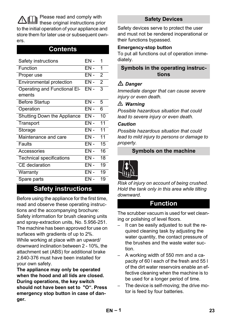 Karcher B 60 W Bp Pack User Manual | Page 23 / 550