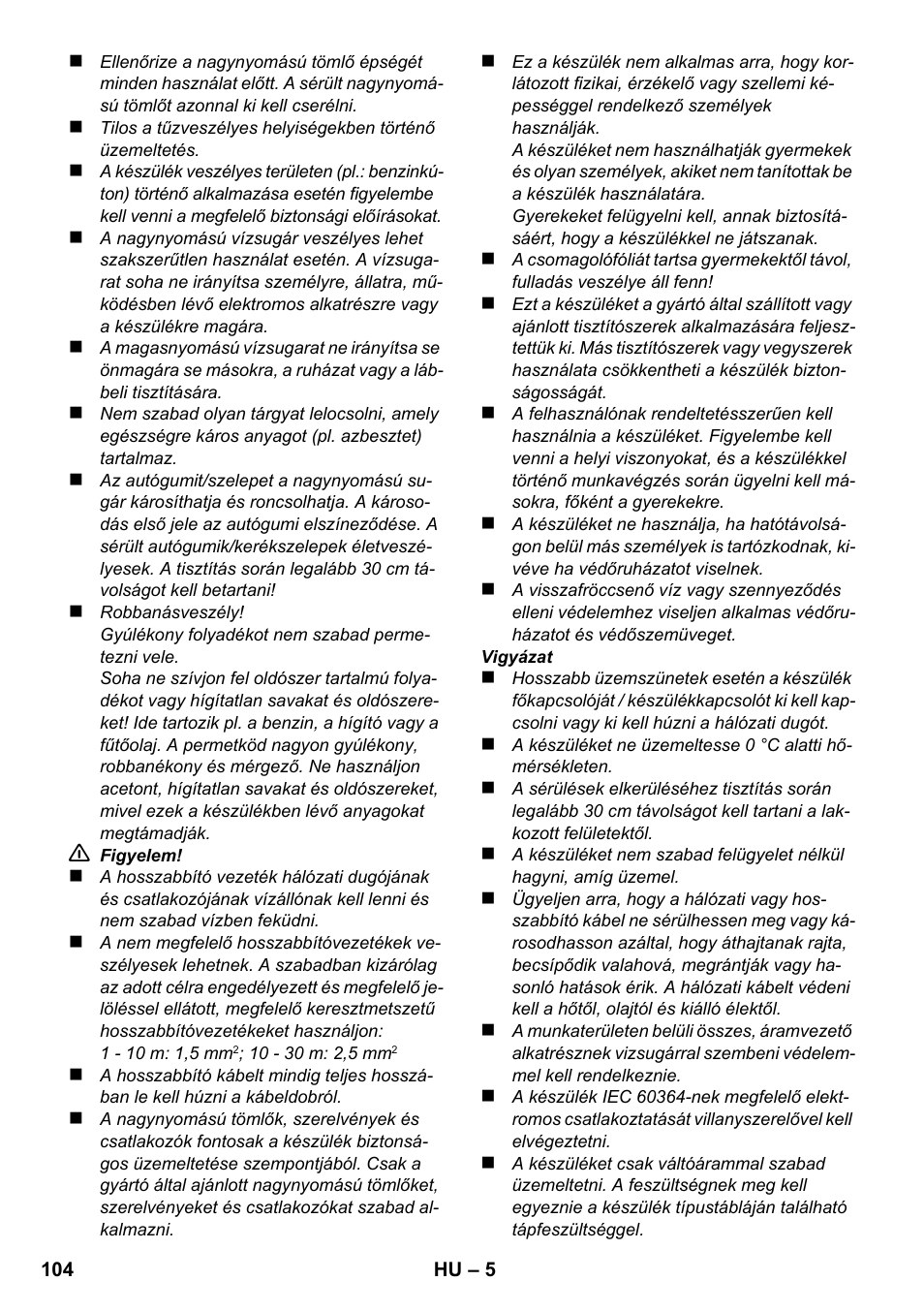 Karcher K 2 Car User Manual | Page 104 / 196