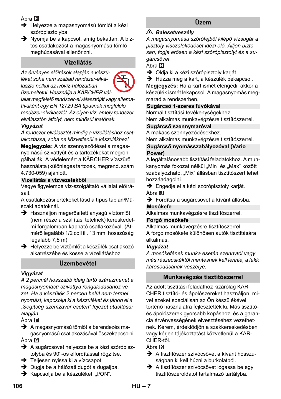 Karcher K 2 Car User Manual | Page 106 / 196