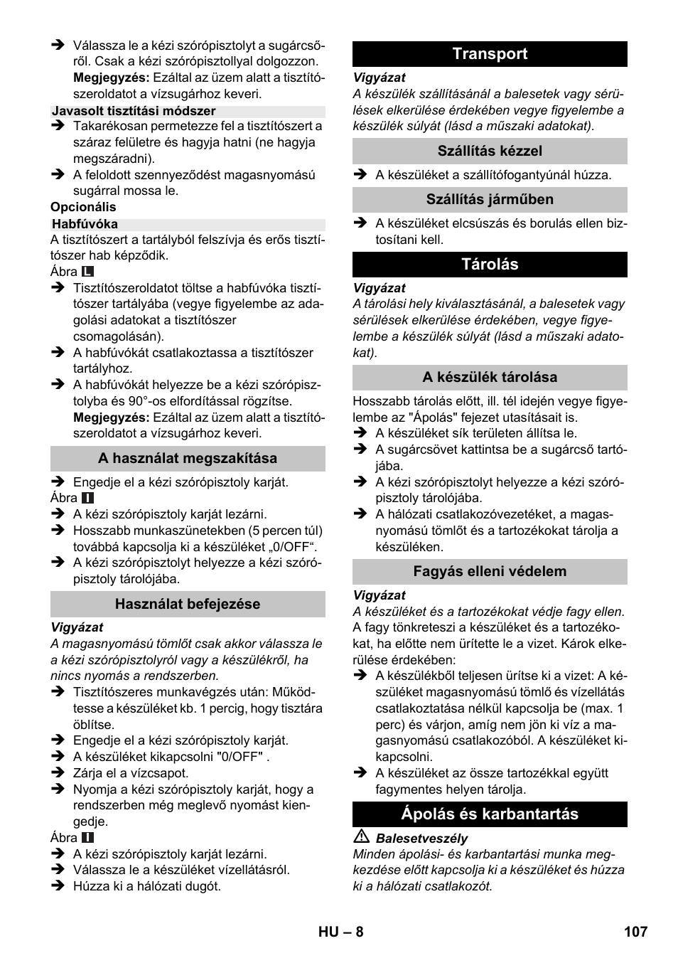 Karcher K 2 Car User Manual | Page 107 / 196