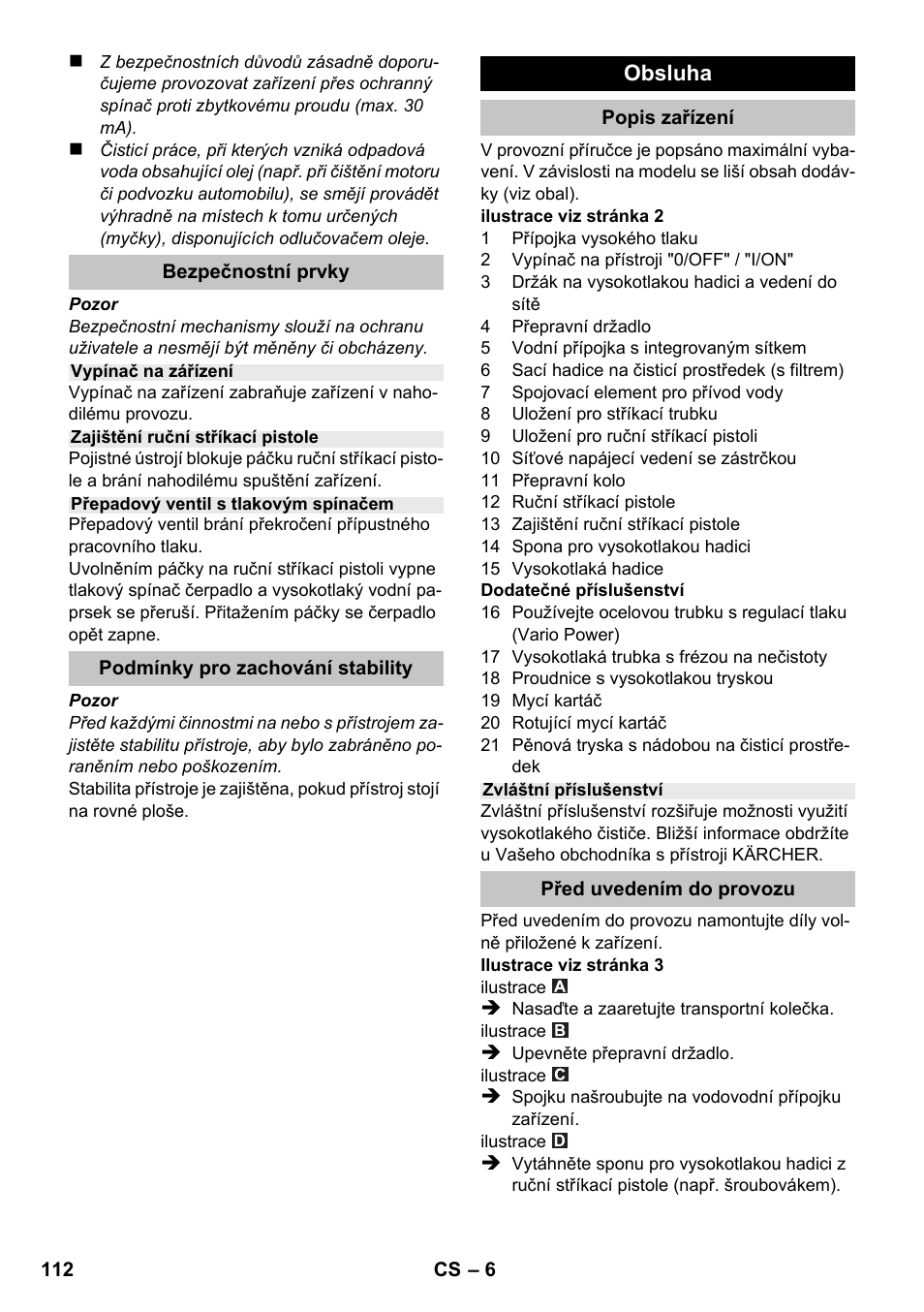 Obsluha | Karcher K 2 Car User Manual | Page 112 / 196