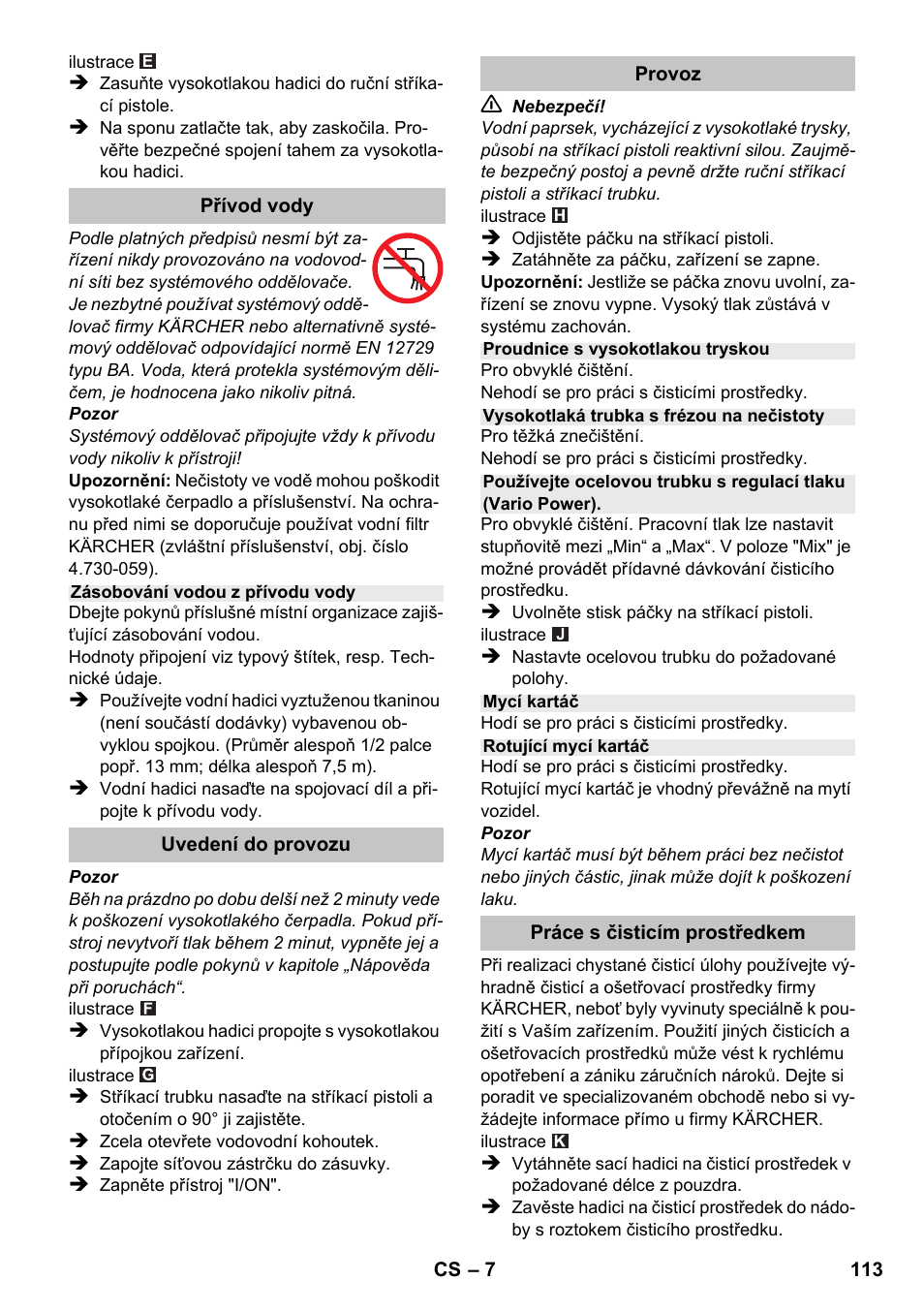 Karcher K 2 Car User Manual | Page 113 / 196