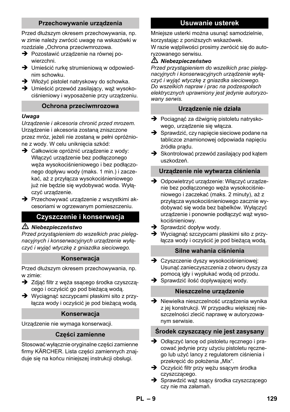 Karcher K 2 Car User Manual | Page 129 / 196