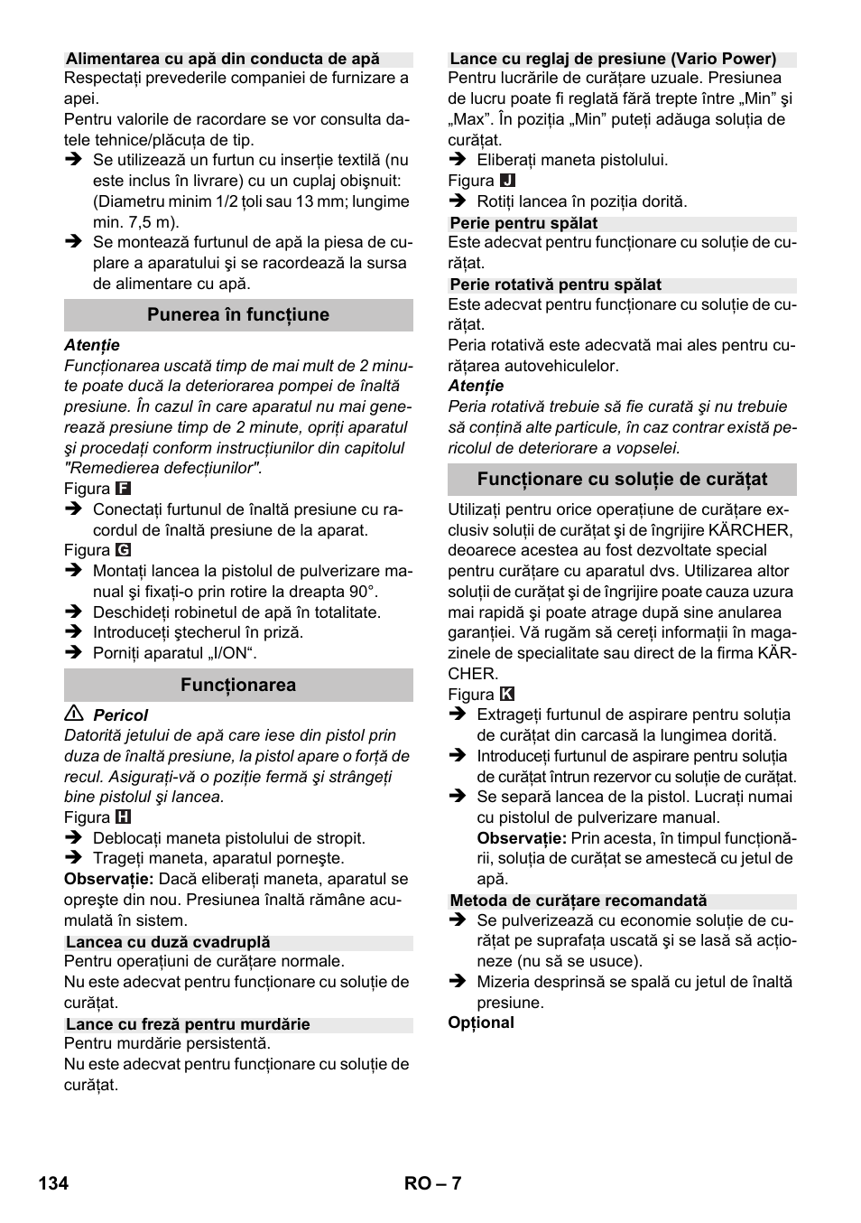 Karcher K 2 Car User Manual | Page 134 / 196