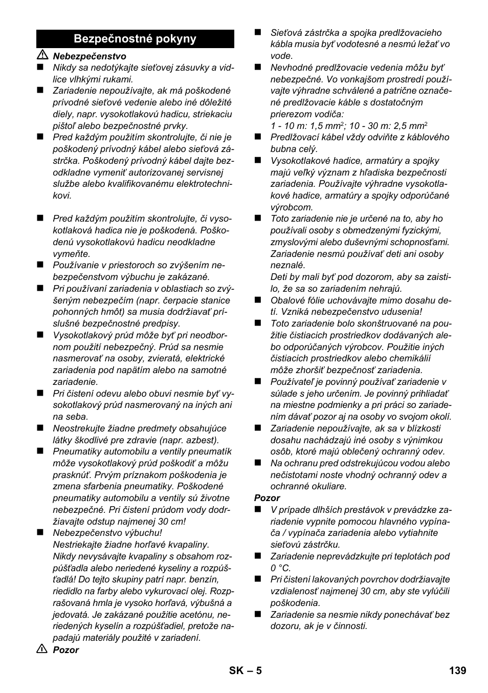 Karcher K 2 Car User Manual | Page 139 / 196