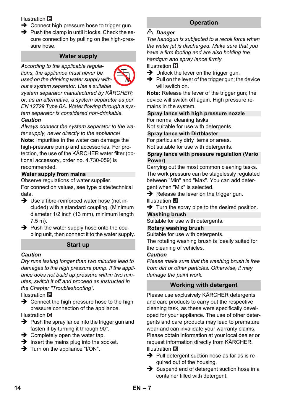 Karcher K 2 Car User Manual | Page 14 / 196