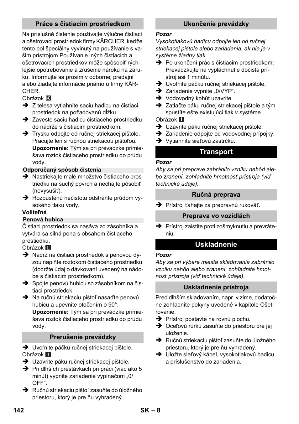 Karcher K 2 Car User Manual | Page 142 / 196